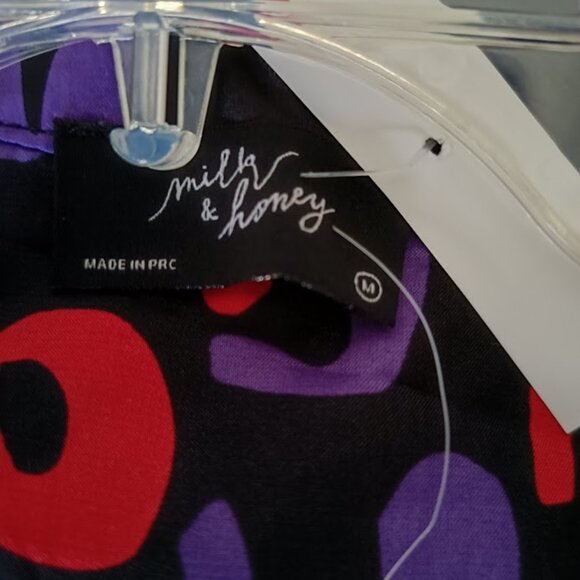 M💜Funky Colorful Purple/Red Button Down Shirt - Picture 6 of 9